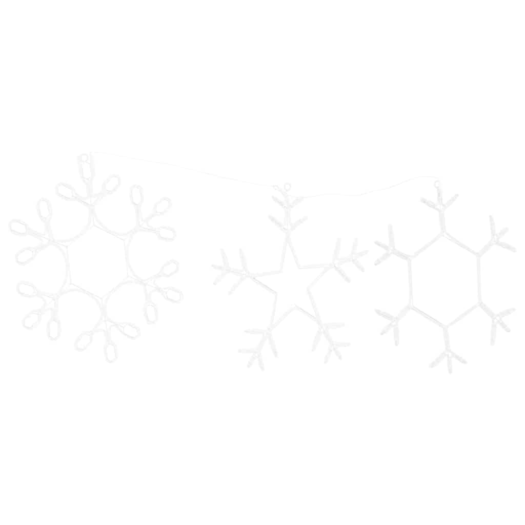 Flocon de Noël avec 252 LED Blanc chaud 45 x 38 cm PVC - XIOS