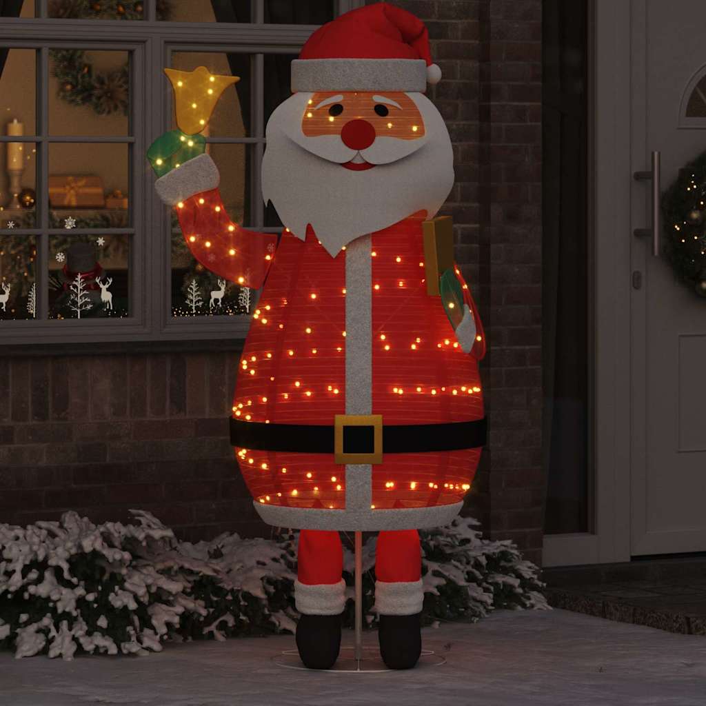 Père Noël de Noël avec 200 LED Blanc chaud 100 x 180 cm tissu - XIOS