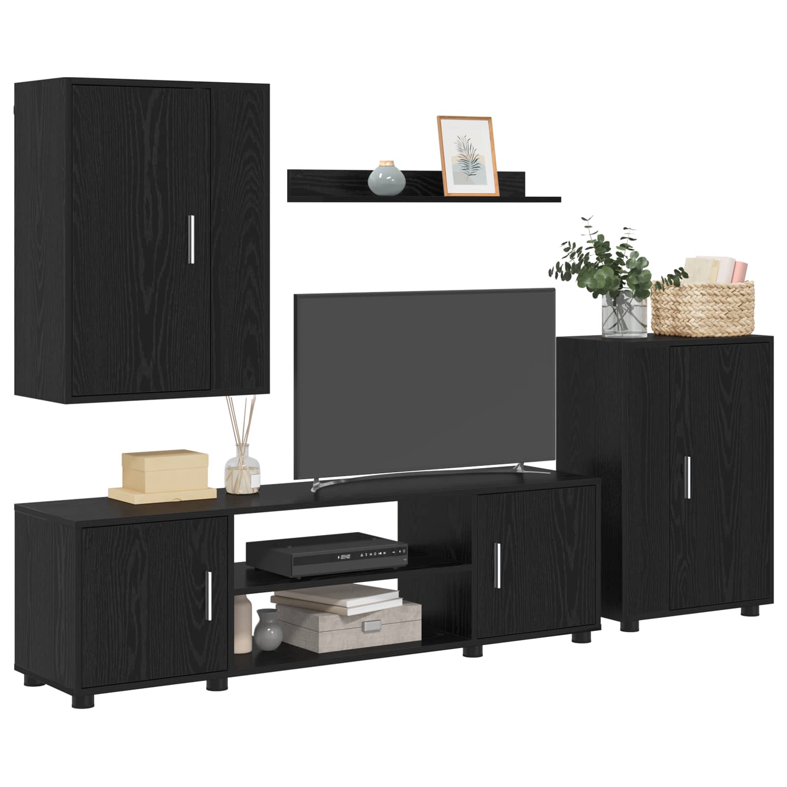 Ensemble meuble TV 4 pcs Chêne noir Bois d'ingénierie - XIOS