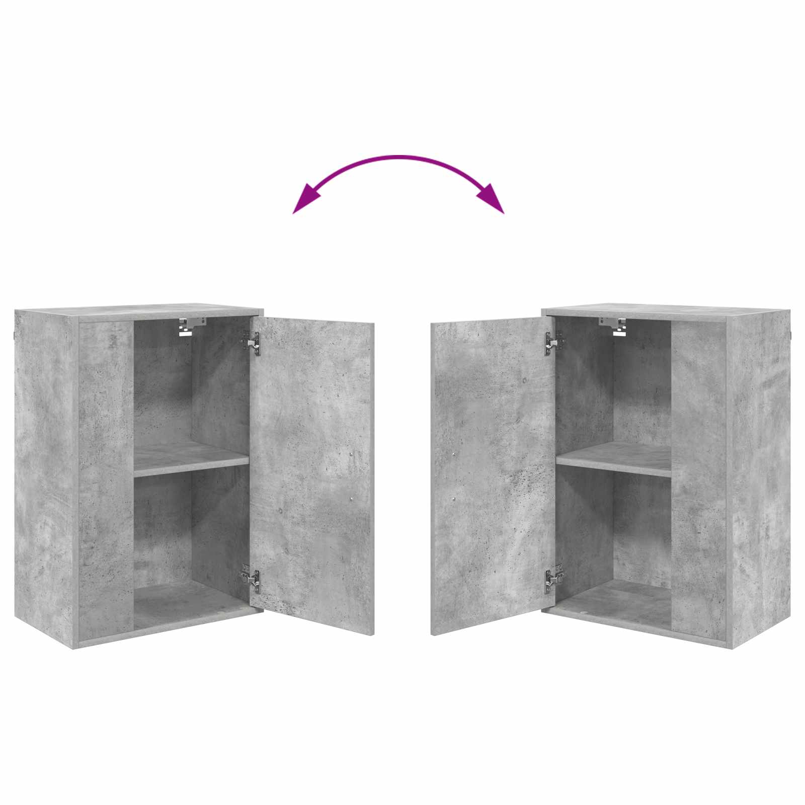 Ensemble meuble TV 4 pcs Gris béton Bois d'ingénierie - XIOS
