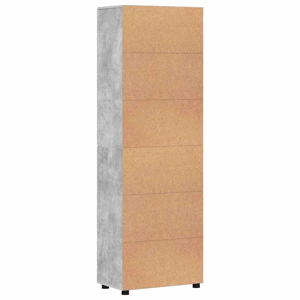 Haut Armoire Gris béton 60 x 35 x 182 cm Bois d'ingénierie - XIOS