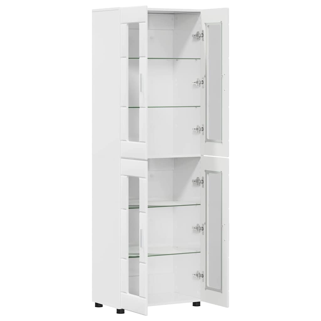 Haut Armoire Blanc brillant 60 x 35 x 182 cm Bois d'ingénierie - XIOS