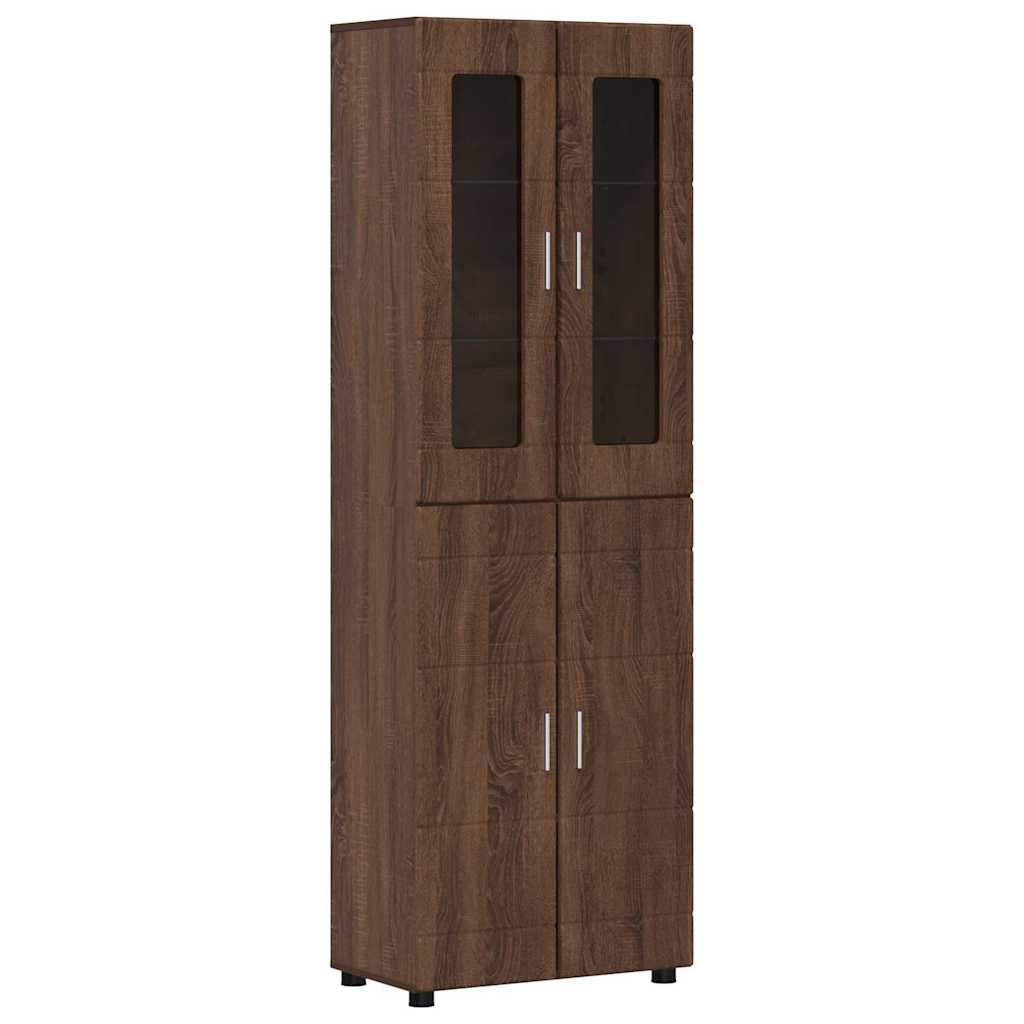 Haut Armoire Chêne brun 60 x 35 x 182 cm Bois d'ingénierie - XIOS