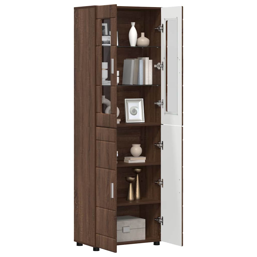 Haut Armoire Chêne brun 60 x 35 x 182 cm Bois d'ingénierie - XIOS