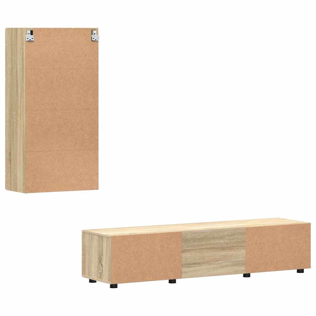 Ensemble meuble TV avec tiroir Chêne Sonoma Bois d'ingénierie - XIOS