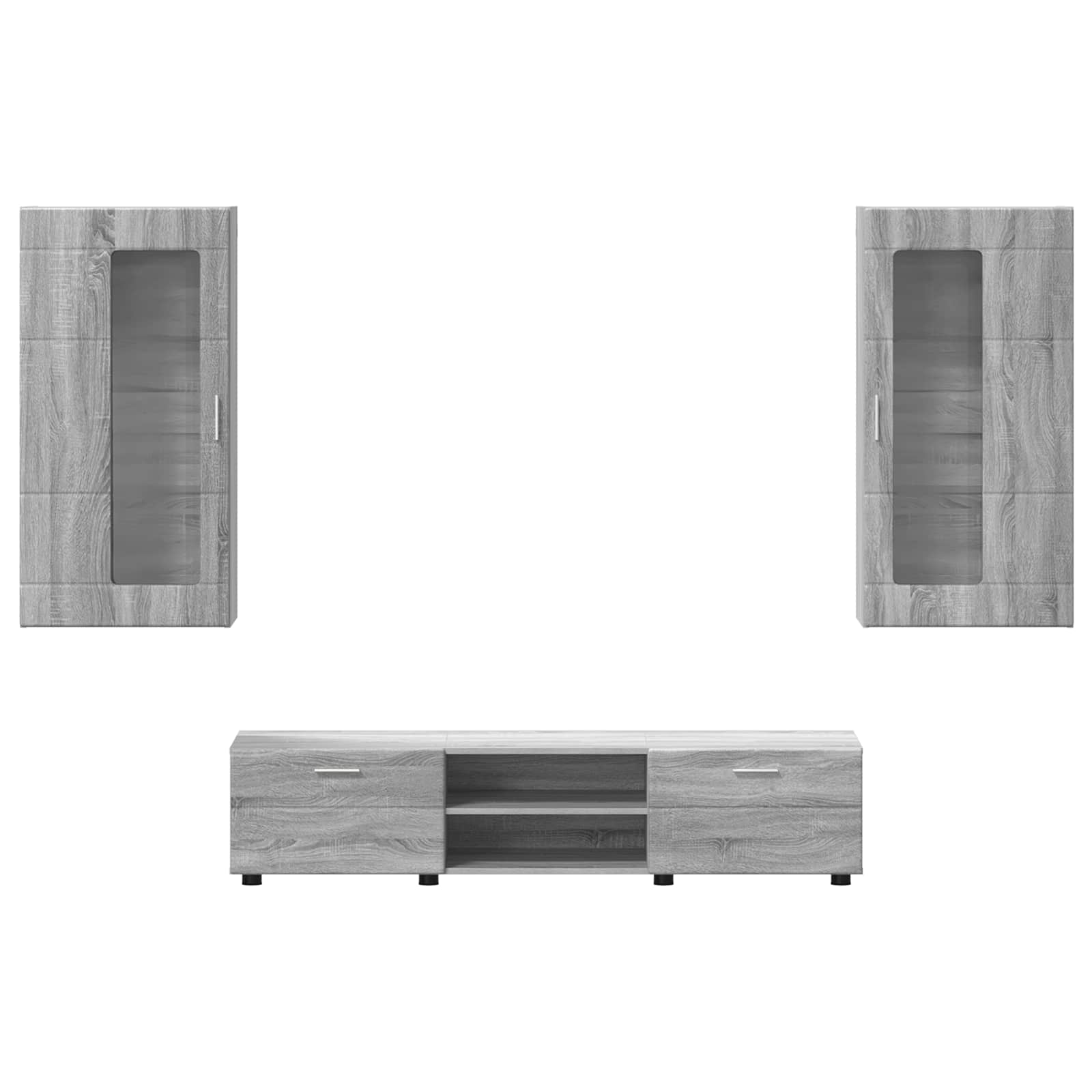 Ensemble meuble TV FLORIN 3 pcs Gris Sonoma Bois d'ingénierie - XIOS