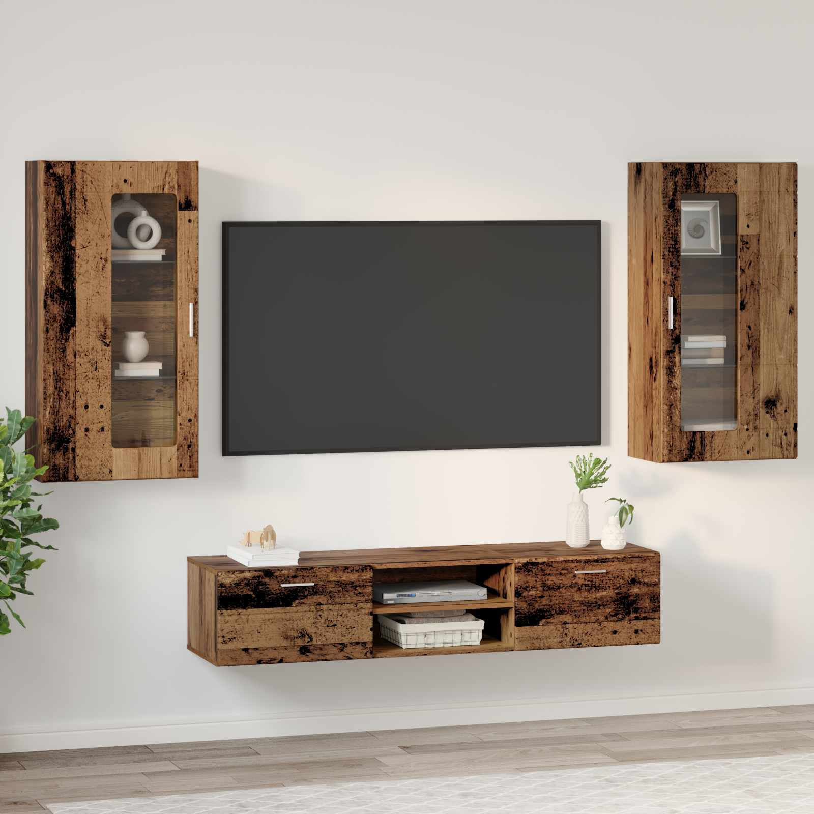 Ensemble meuble TV FLORIN 3 pcs Bois ancien Bois d'ingénierie - XIOS