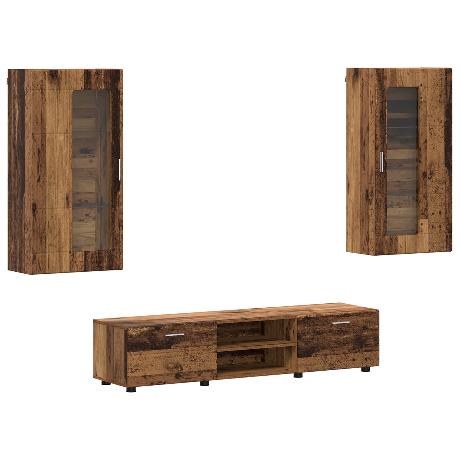Ensemble meuble TV FLORIN 3 pcs Bois ancien Bois d'ingénierie - XIOS