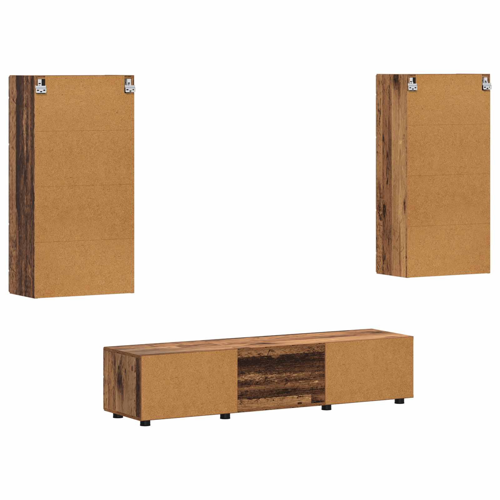Ensemble meuble TV FLORIN 3 pcs Bois ancien Bois d'ingénierie - XIOS