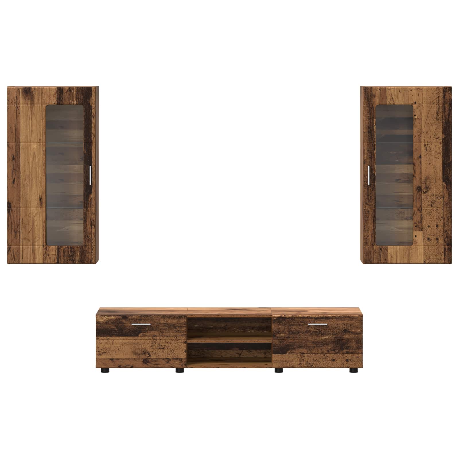 Ensemble meuble TV FLORIN 3 pcs Bois ancien Bois d'ingénierie - XIOS