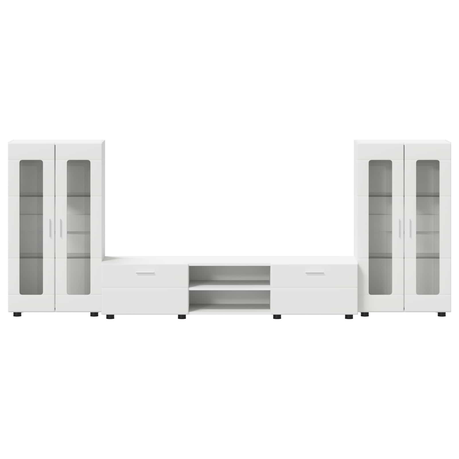 Ensemble meuble TV FLORIN 3 pcs Blanc Bois d'ingénierie