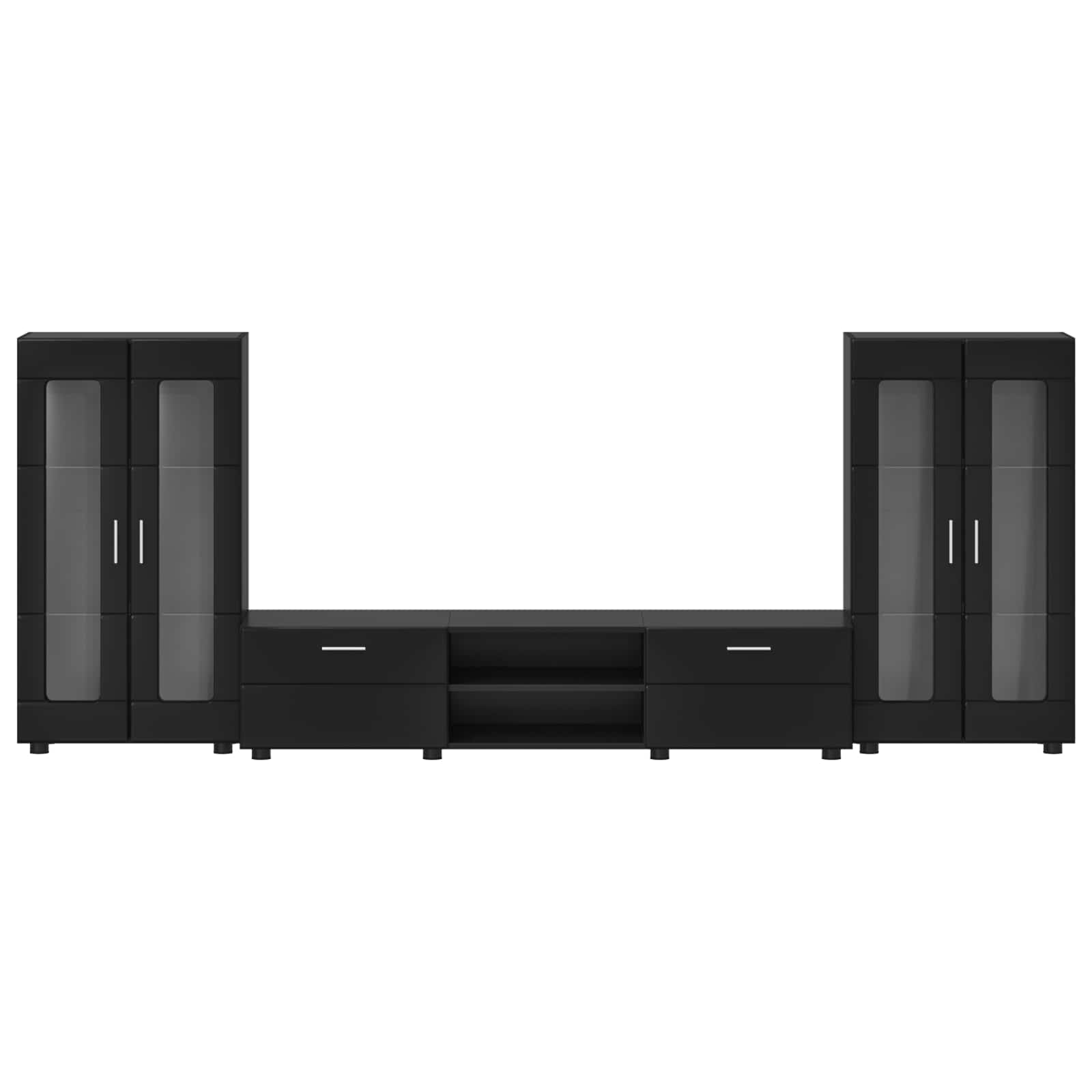 Ensemble meuble TV FLORIN 3 pcs Noir Bois d'ingénierie - XIOS
