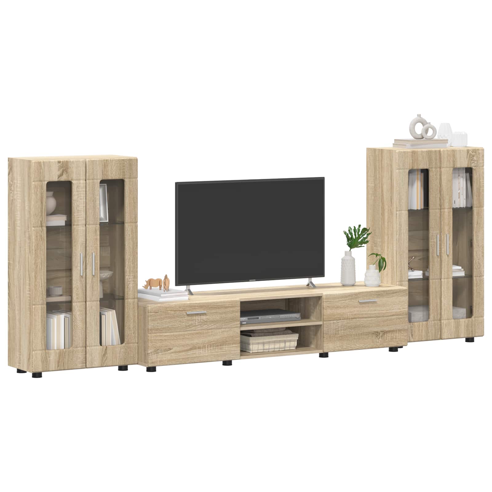 Ensemble meuble TV FLORIN 3 pcs Chêne Sonoma Bois d'ingénierie - XIOS