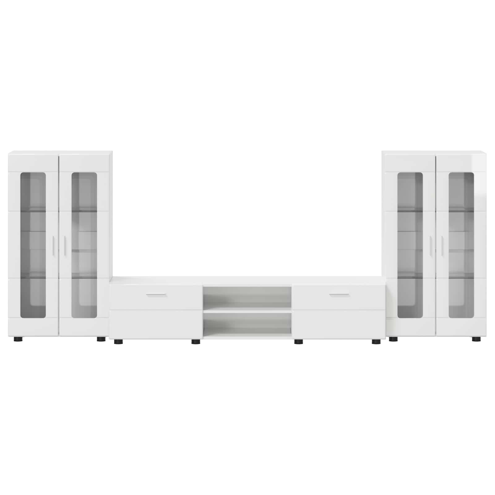 Ensemble meuble TV avec tiroir FLORIN 3 pcs Blanc brillant - XIOS
