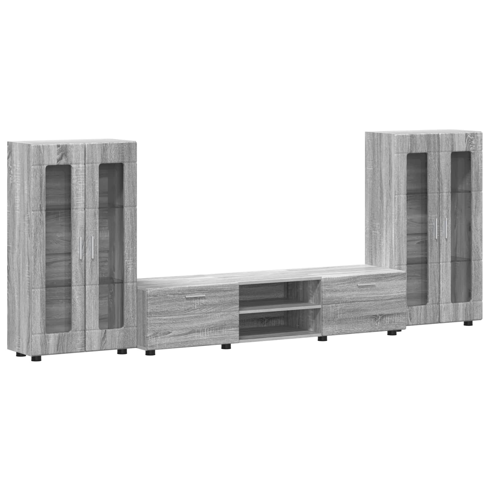 Ensemble meuble TV FLORIN 3 pcs Gris Sonoma Bois d'ingénierie