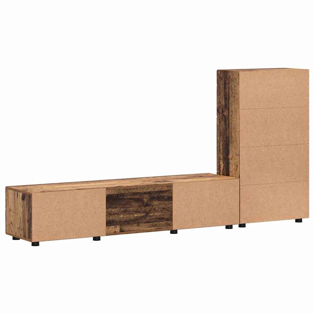 Ensemble meuble TV avec tiroir Bois ancien Bois d'ingénierie - XIOS