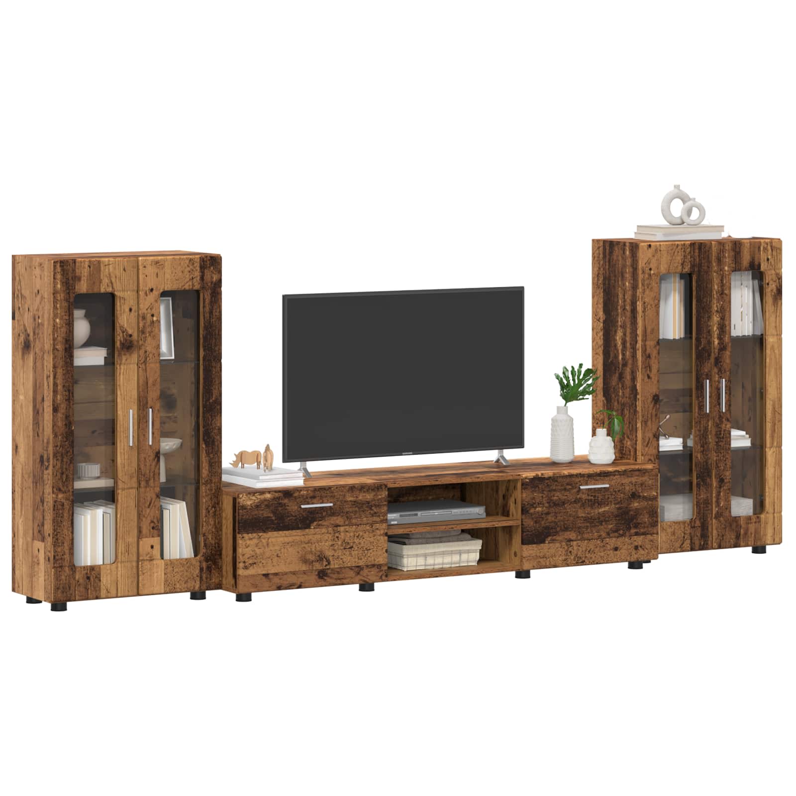 Ensemble meuble TV FLORIN 3 pcs Bois ancien Bois d'ingénierie - XIOS