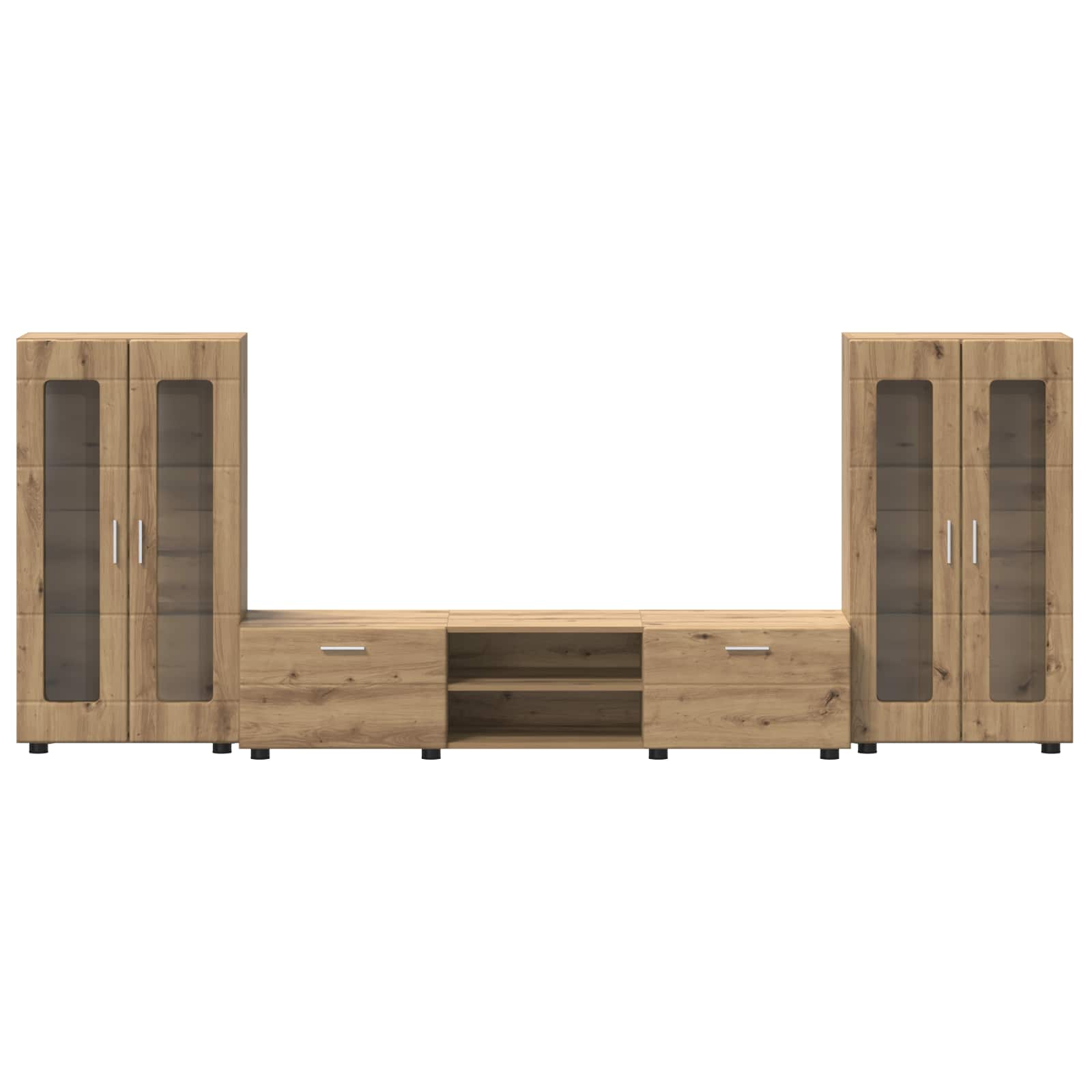 Ensemble meuble TV avec tiroir FLORIN 3 pcs Chêne artisanal - XIOS