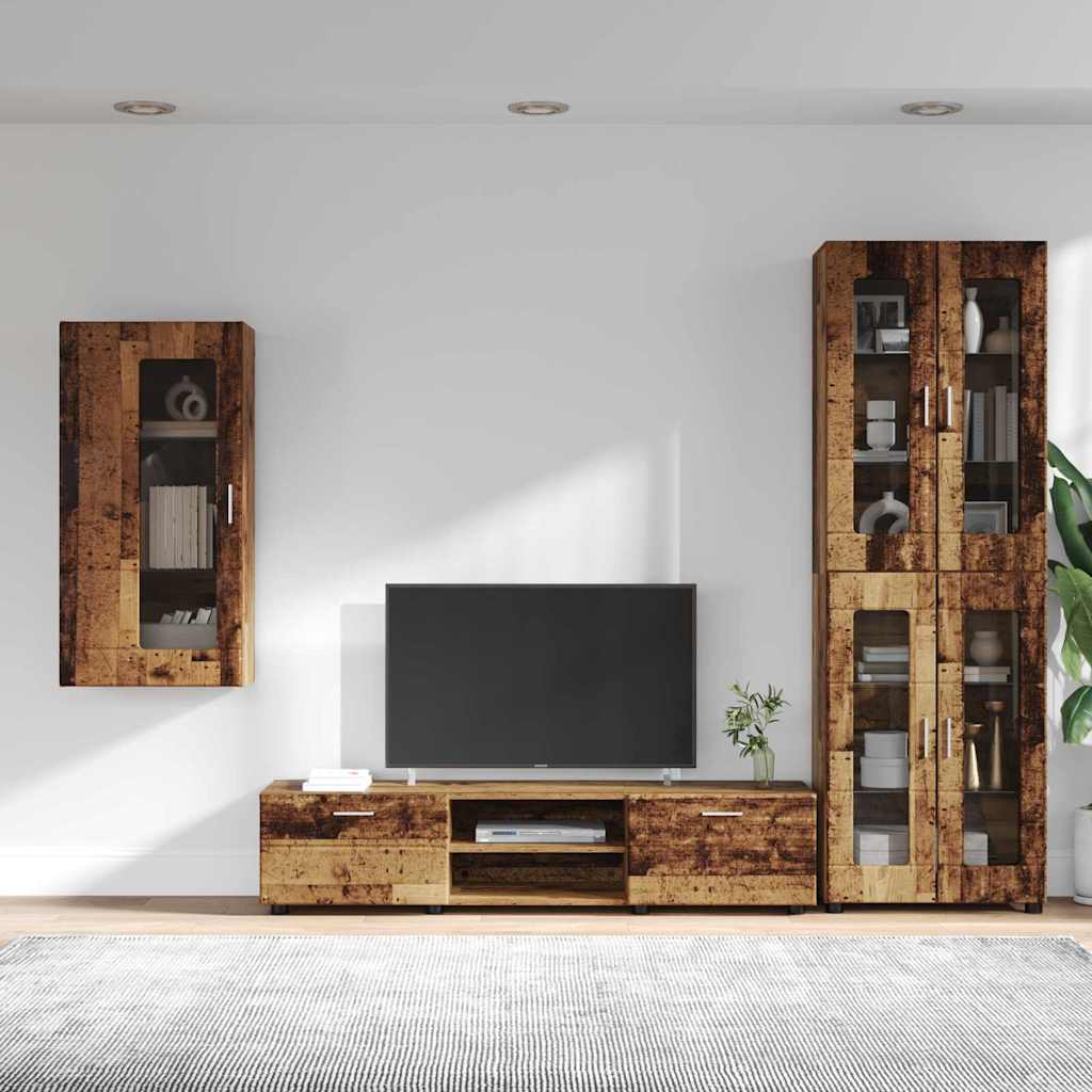 Ensemble meuble TV avec tiroir Bois ancien Bois d'ingénierie - XIOS
