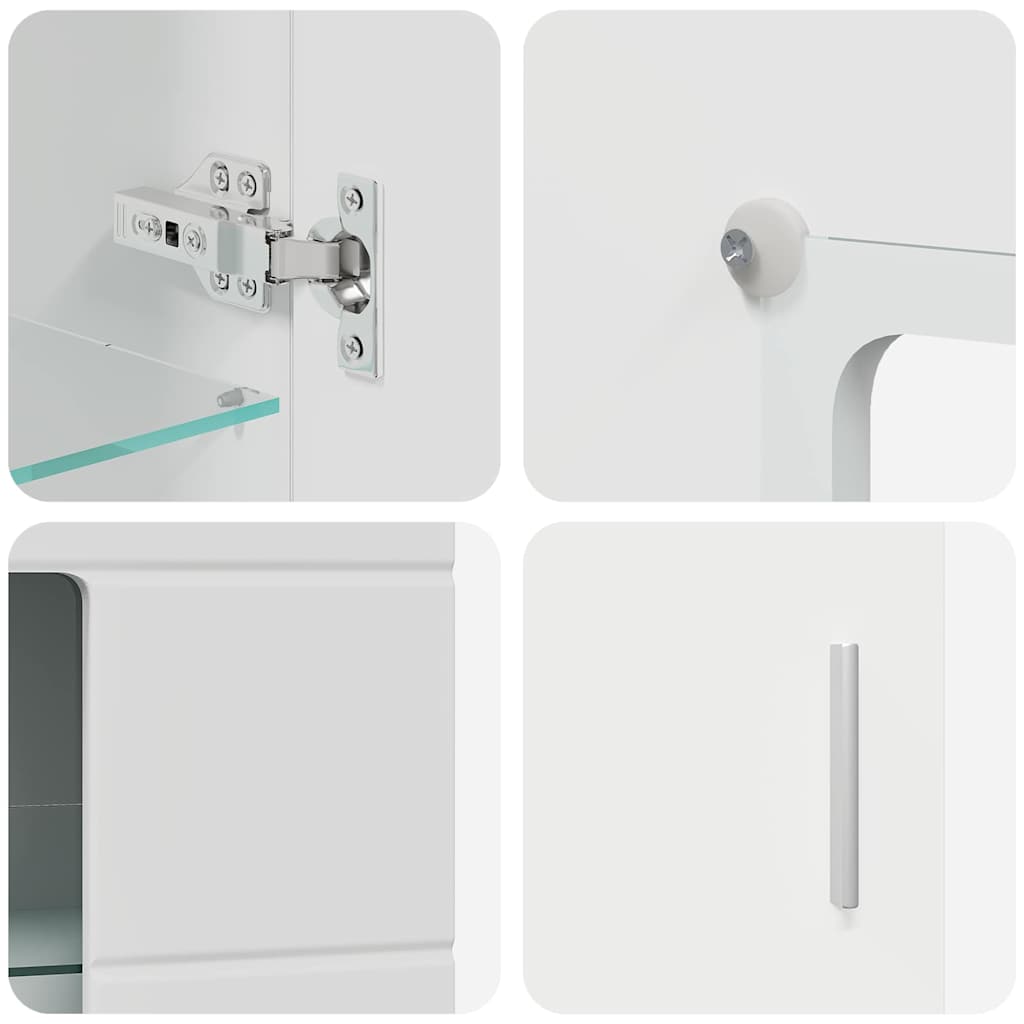 Ensemble meuble TV avec tiroir Blanc Bois d'ingénierie - XIOS