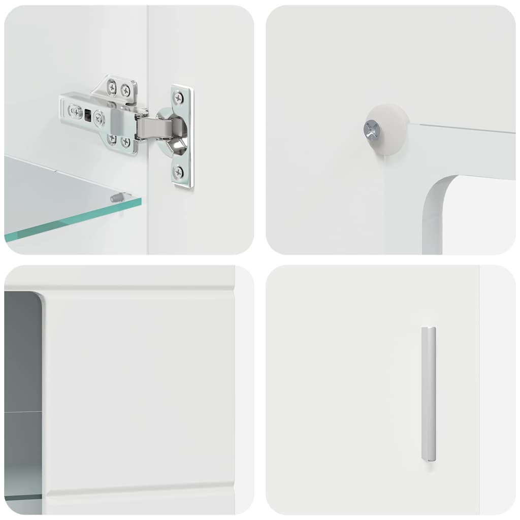 Ensemble meuble TV avec tiroir Blanc brillant Bois d'ingénierie - XIOS