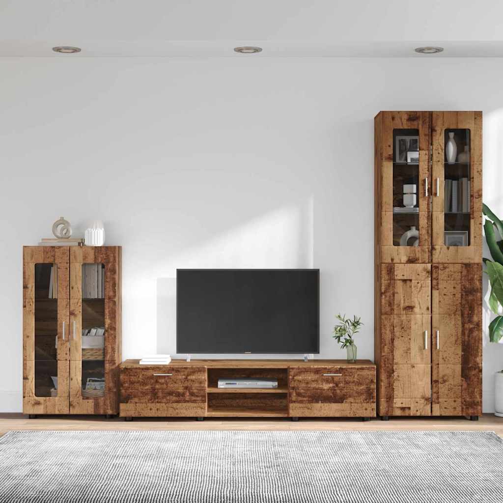 Ensemble meuble TV avec tiroir Bois ancien Bois d'ingénierie - XIOS