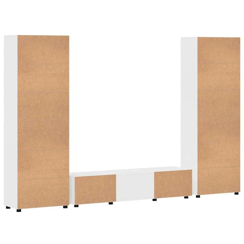 Ensemble meuble TV FLORIN 3 pc 150 x 39 x 30 cm Blanc brillant - XIOS