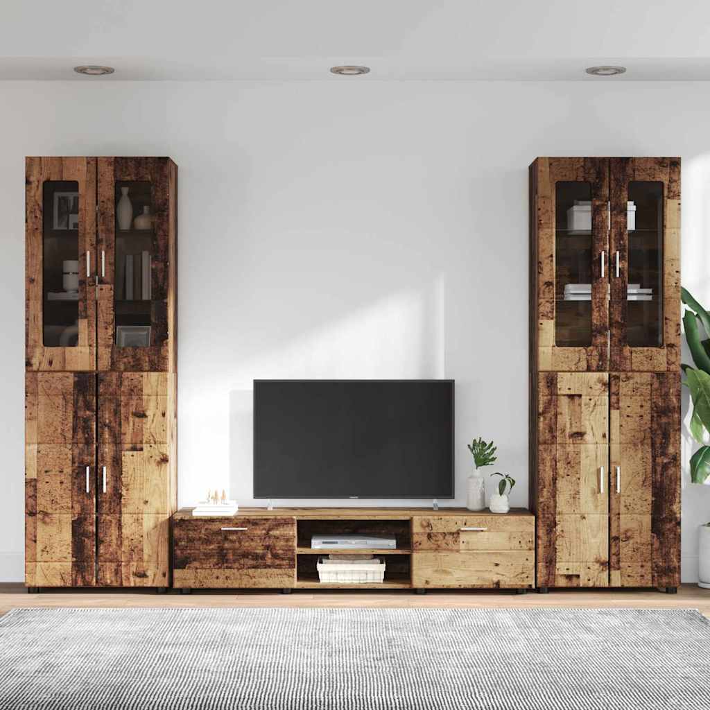 Ensemble meuble TV avec tiroir Bois ancien Bois d'ingénierie - XIOS