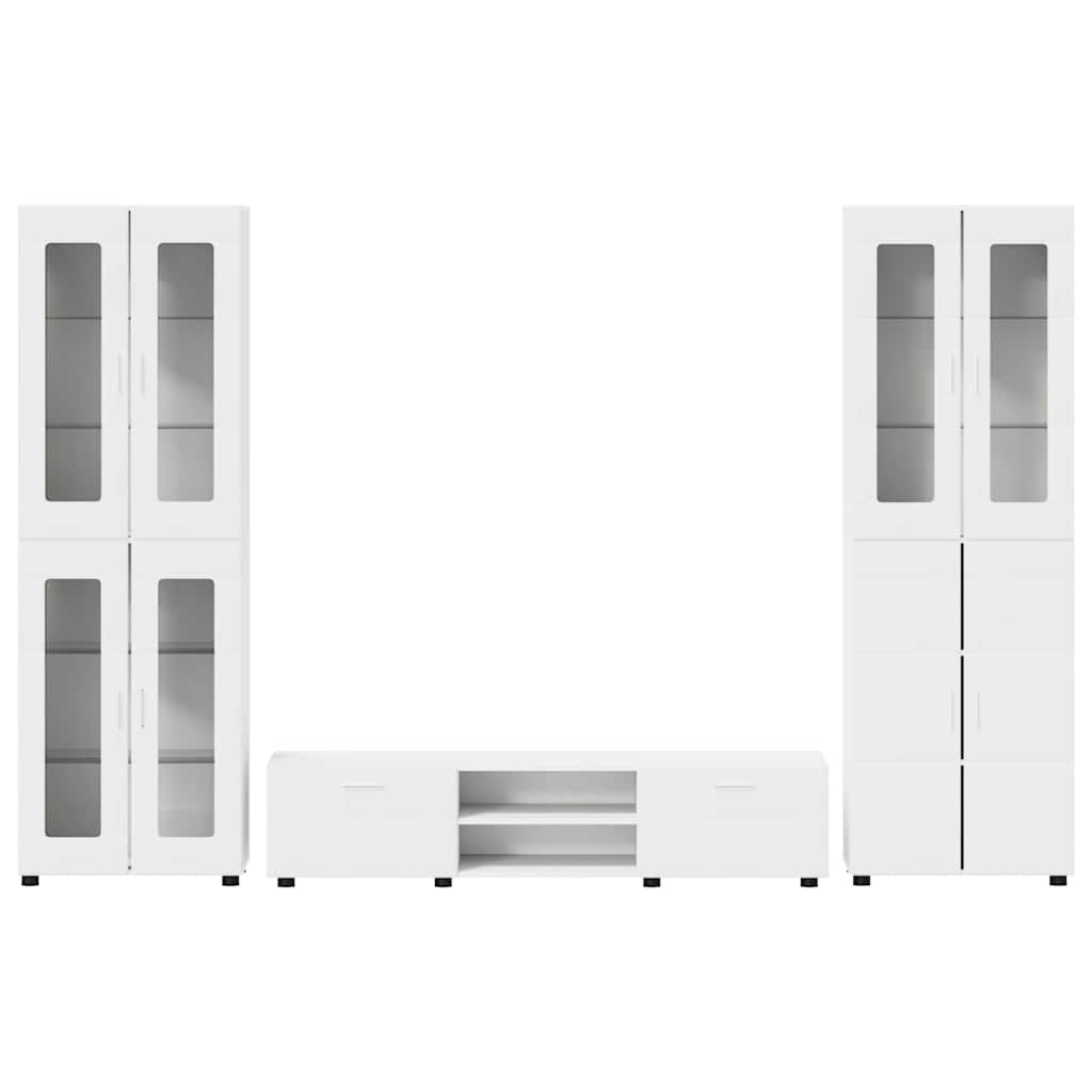 Ensemble meuble TV avec tiroir Blanc Bois d'ingénierie - XIOS