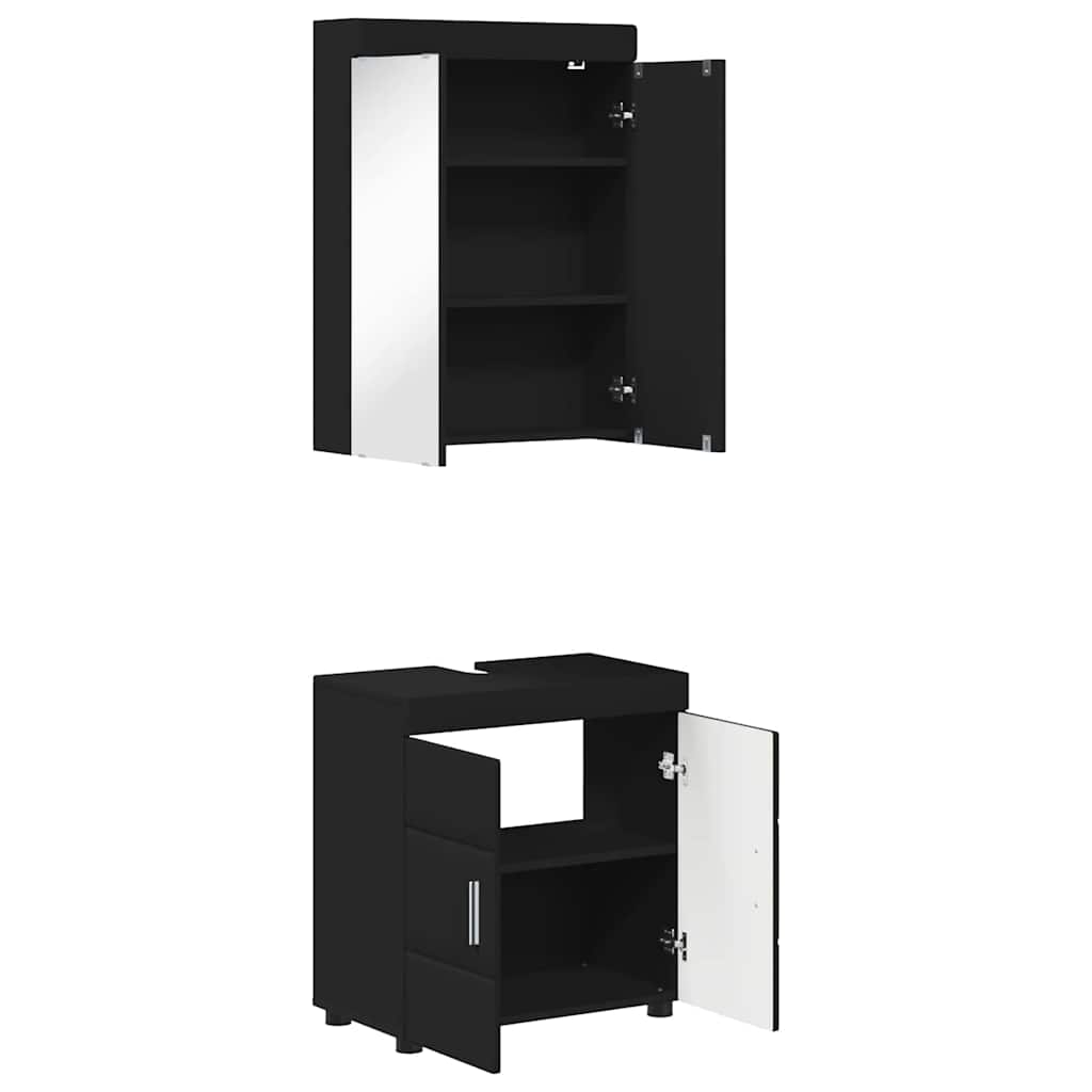 Ensemble de mobilier de salle de bain TULUM 2 pc Noir - XIOS