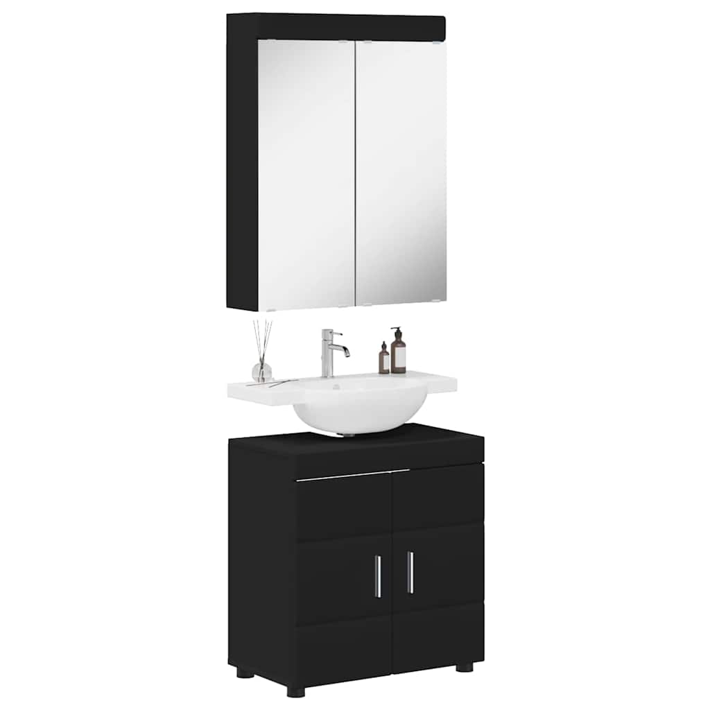 Ensemble de mobilier de salle de bain TULUM 2 pc Noir - XIOS