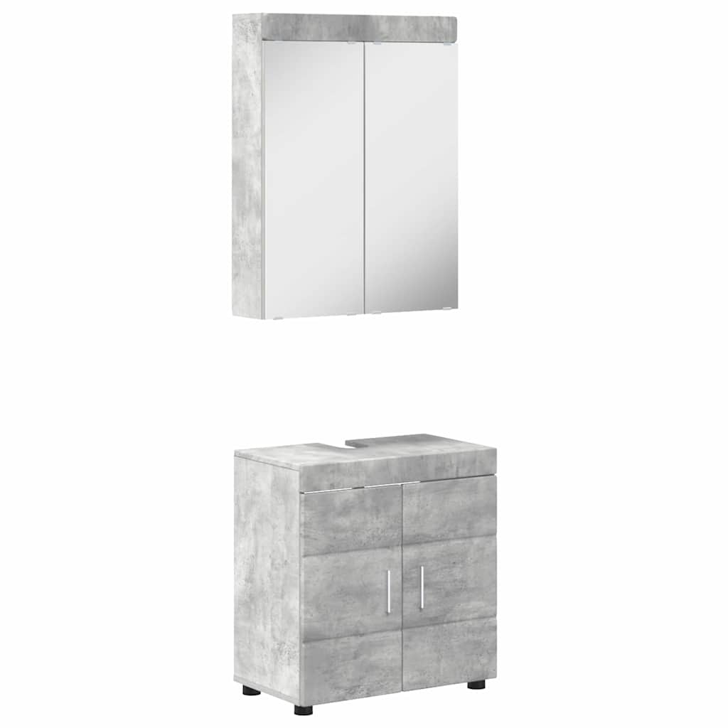 Ensemble de mobilier de salle de bain TULUM 2 pc Gris béton - XIOS