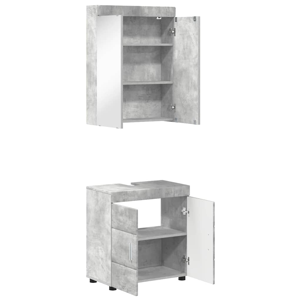 Ensemble de mobilier de salle de bain TULUM 2 pc Gris béton - XIOS