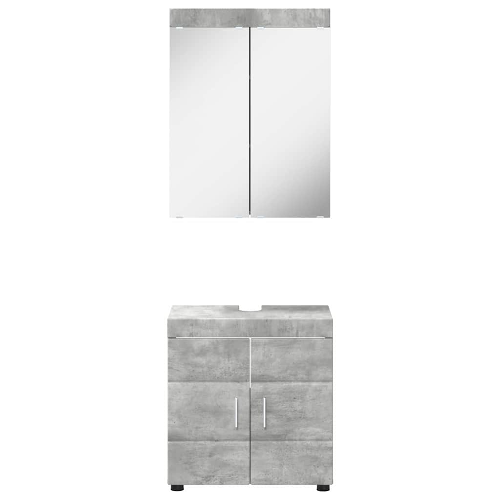 Ensemble de mobilier de salle de bain TULUM 2 pc Gris béton - XIOS