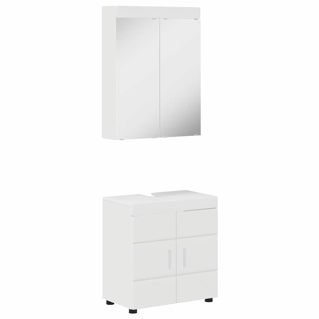 Ensemble de mobilier de salle de bain TULUM 2 pc Blanc brillant - XIOS