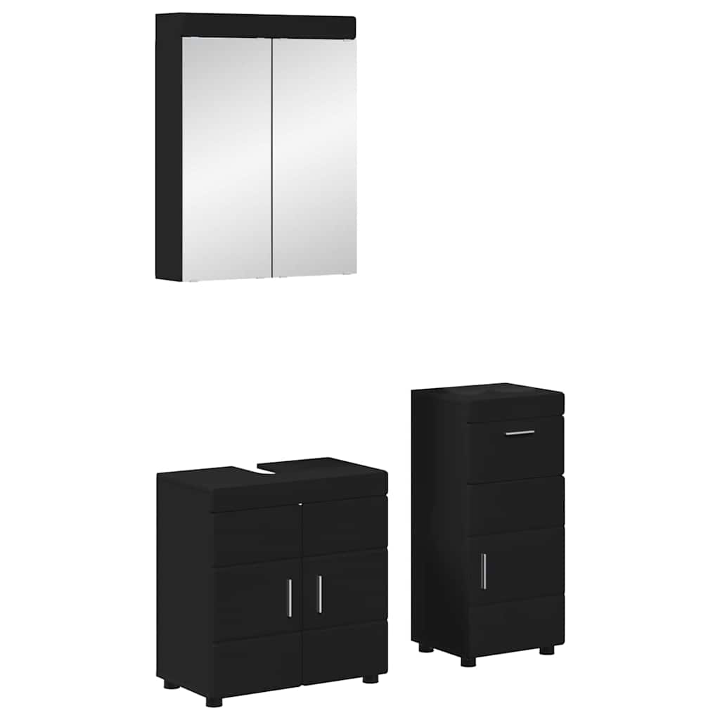 Ensemble de mobilier de salle de bain TULUM 3 pc Noir - XIOS