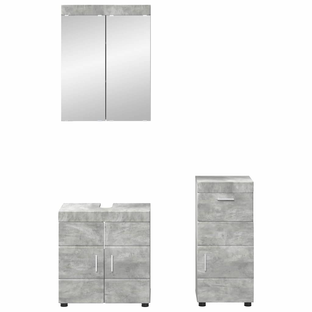 Ensemble de mobilier de salle de bain TULUM 3 pc Gris béton - XIOS