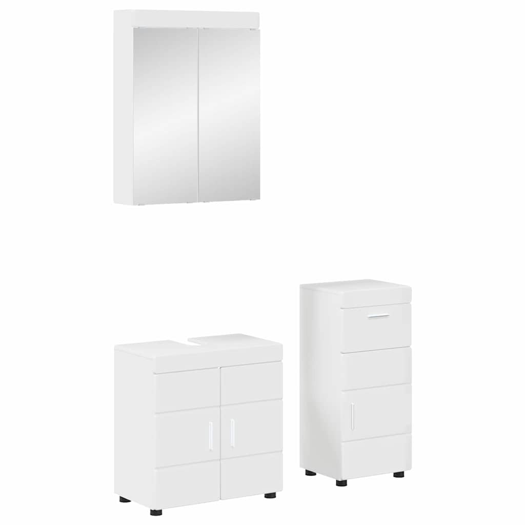 Ensemble de mobilier de salle de bain TULUM 3 pc Blanc brillant - XIOS