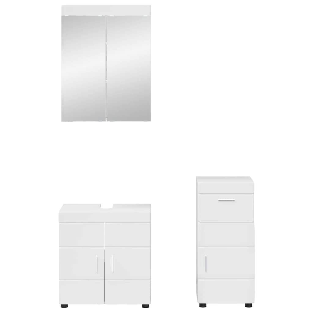 Ensemble de mobilier de salle de bain TULUM 3 pc Blanc brillant - XIOS