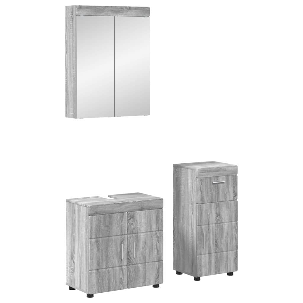 Ensemble de mobilier de salle de bain TULUM 3 pc Gris Sonoma - XIOS