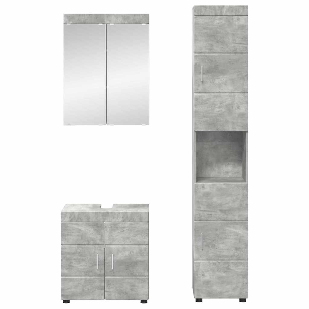 Ensemble de mobilier de salle de bain TULUM 3 pc Gris béton - XIOS