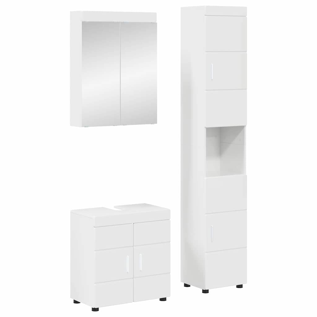 Ensemble de mobilier de salle de bain TULUM 3 pc Blanc brillant - XIOS