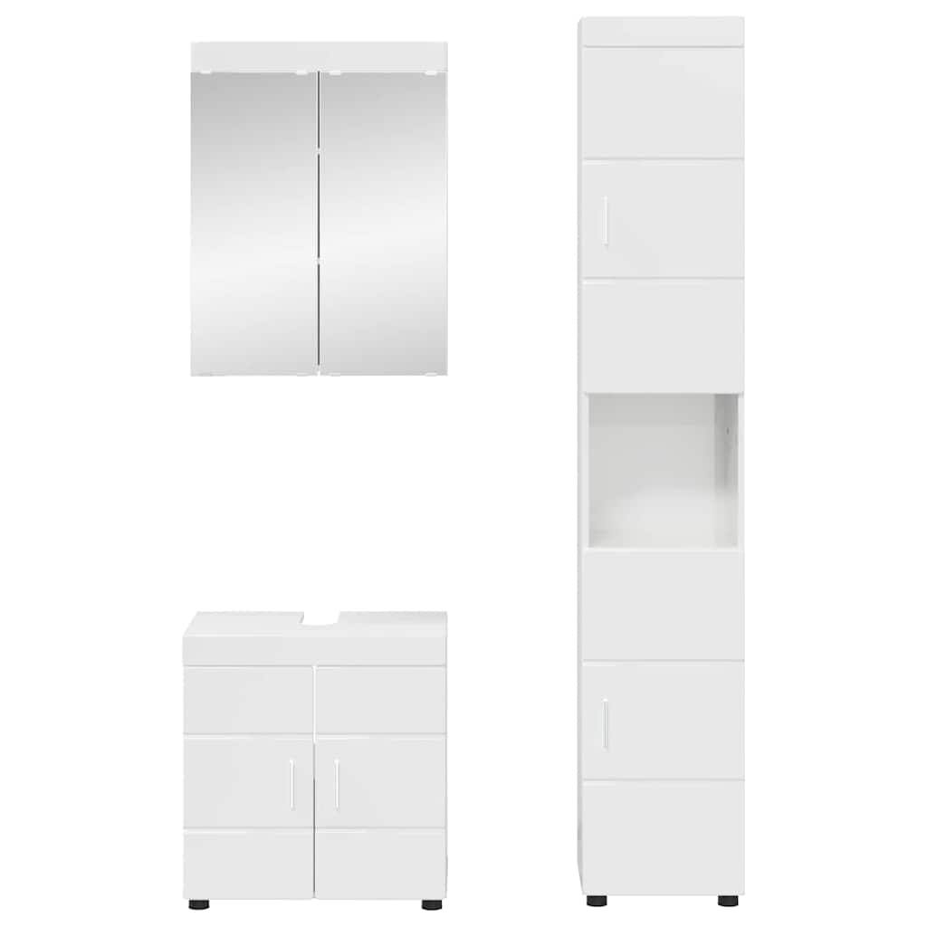 Ensemble de mobilier de salle de bain TULUM 3 pc Blanc brillant - XIOS