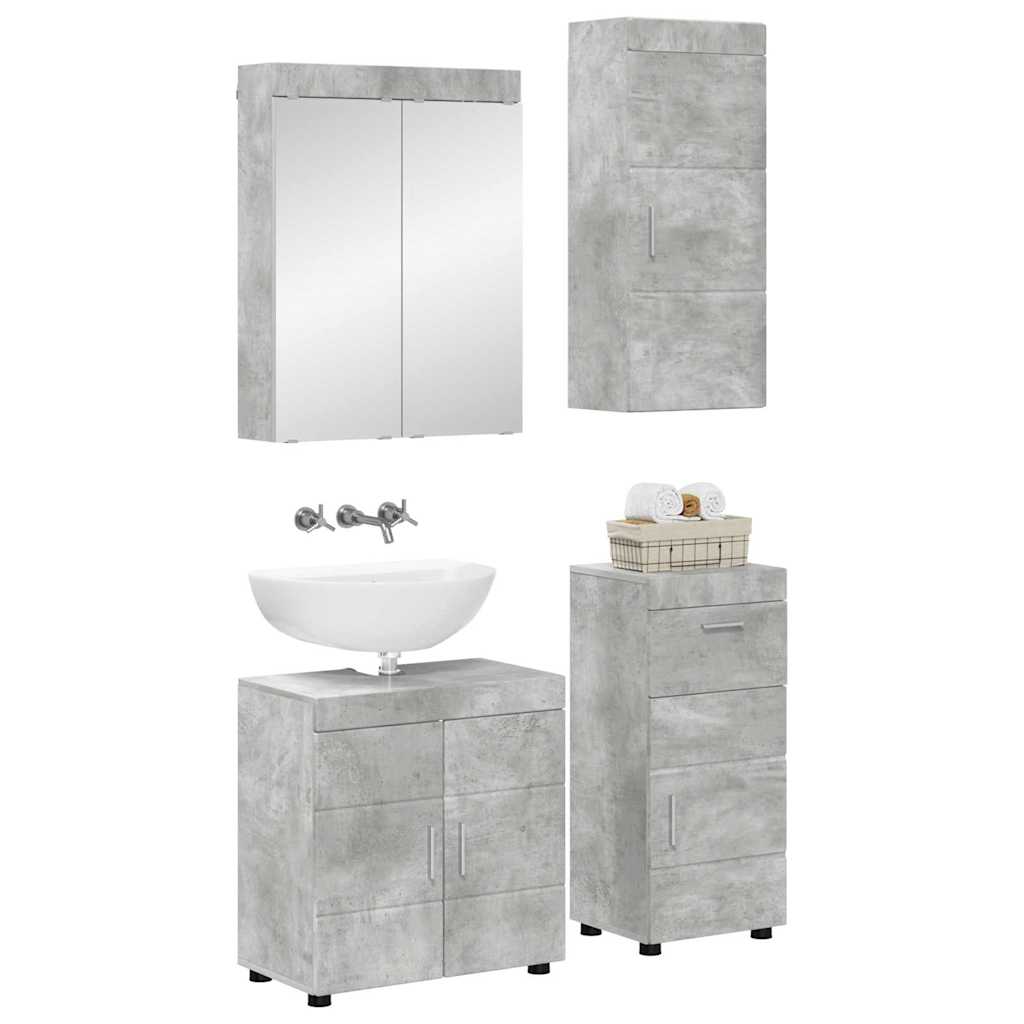 Ensemble de mobilier de salle de bain TULUM 4 pc Gris béton - XIOS