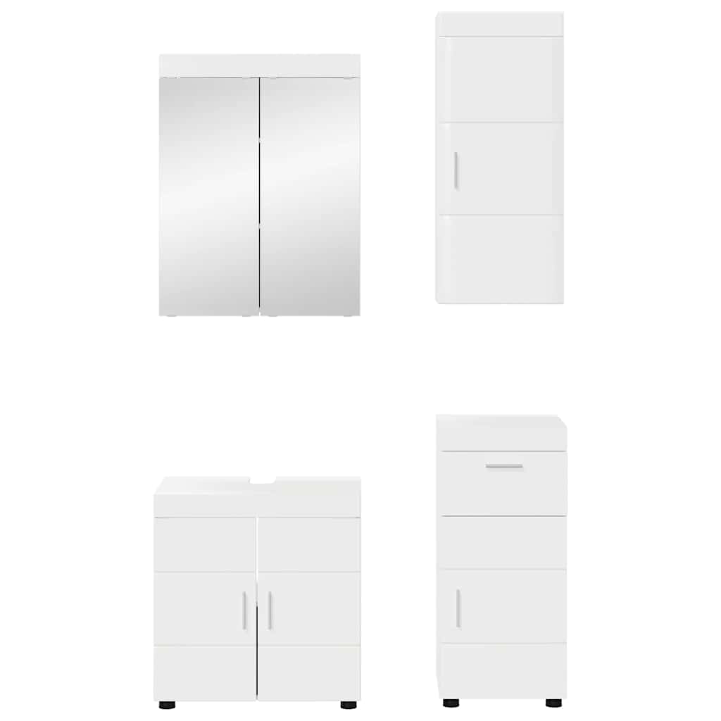 Ensemble de mobilier de salle de bain TULUM 4 pc Blanc brillant - XIOS