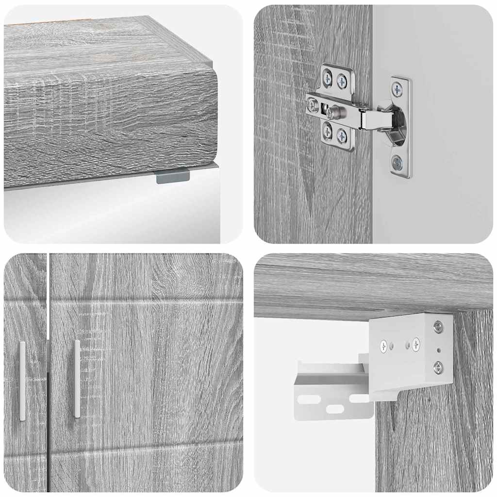 Ensemble de mobilier de salle de bain TULUM 4 pc Gris Sonoma - XIOS