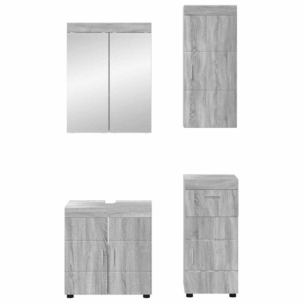 Ensemble de mobilier de salle de bain TULUM 4 pc Gris Sonoma - XIOS