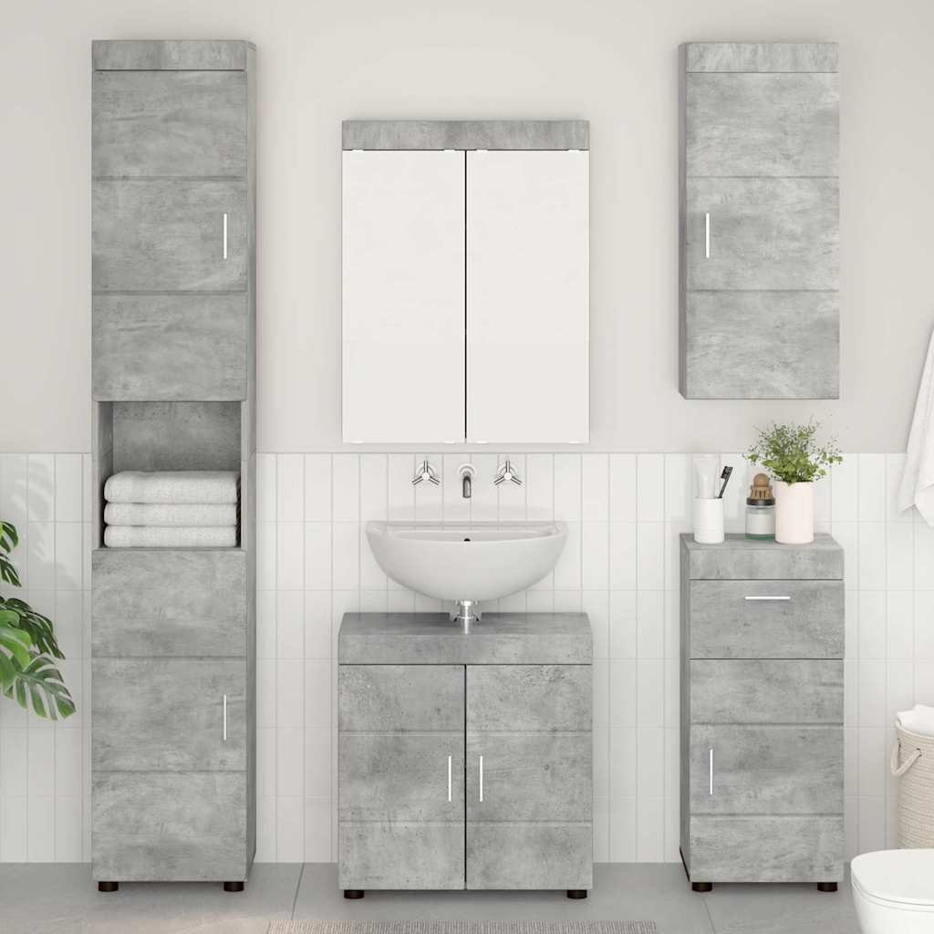 Ensemble de mobilier de salle de bain TULUM 5 pc Gris béton - XIOS