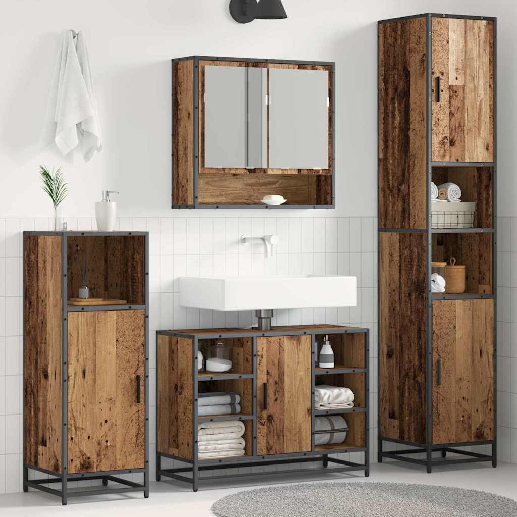 Ensemble de mobilier de salle de bain Bois Ancien