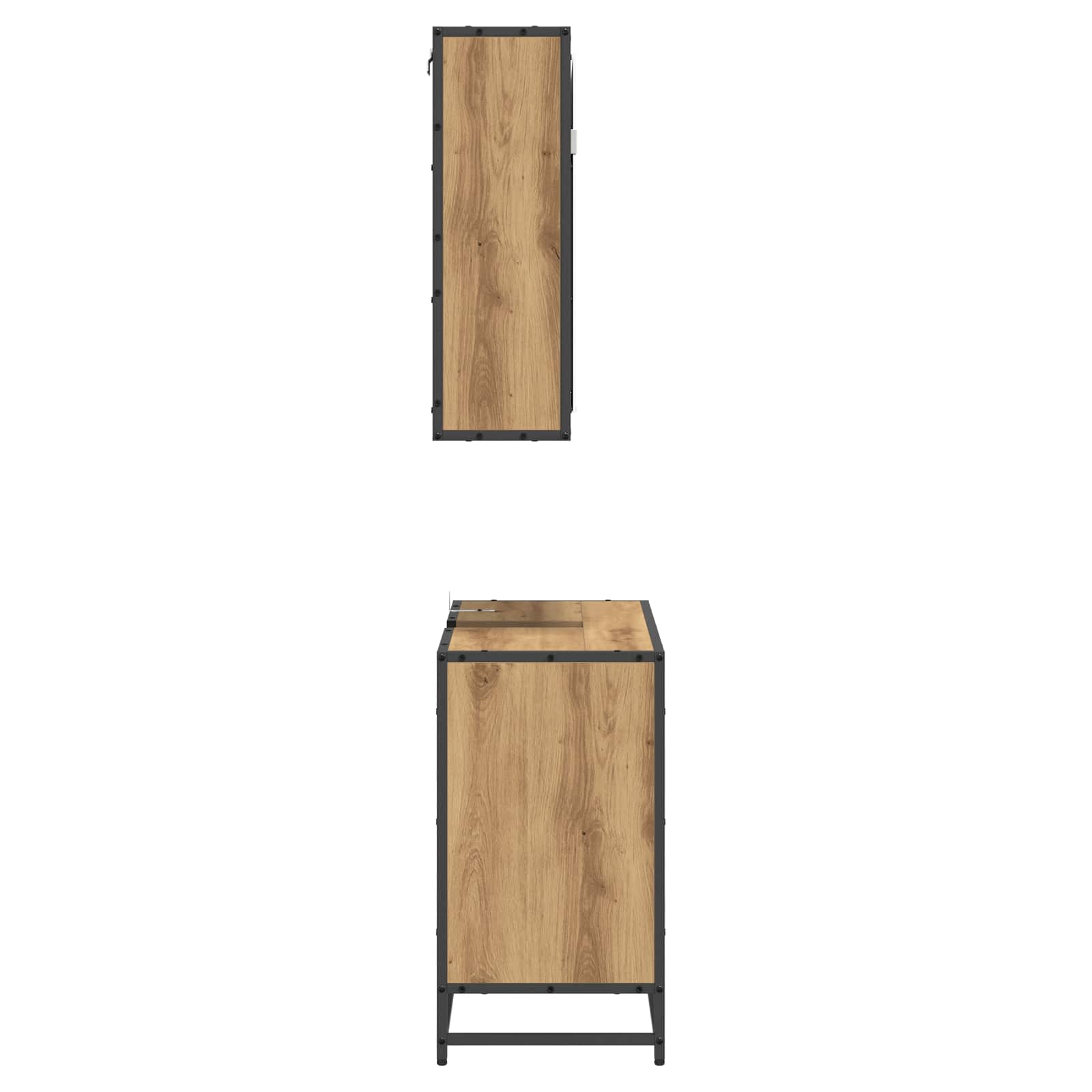 Ensemble de mobilier de salle de bain 2 pc Chêne artisanal